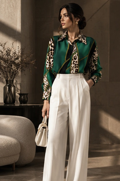 Green editorial — full look